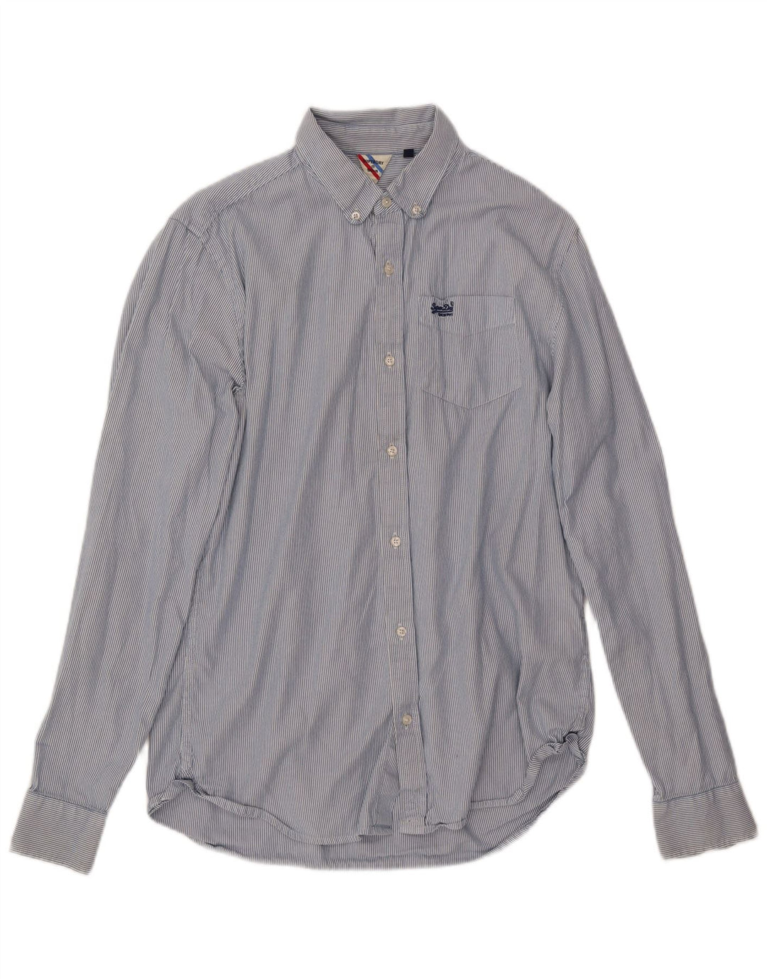 Superdry Herreskjorte Medium Blue Pinstripe