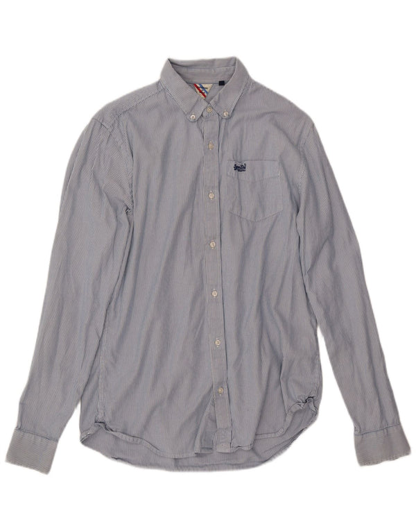 Superdry Herreskjorte Medium Blue Pinstripe