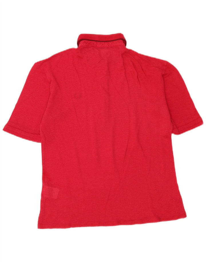 Fred Perry Dame Polo Shirt UK 14 Medium Rød Viscose