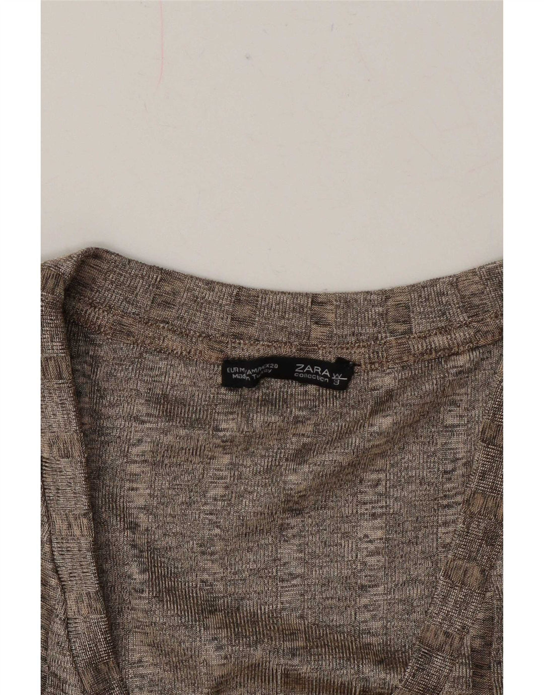 Zara Dame Oversized T-Shirt Kjole UK 14 Medium Grå Stribet