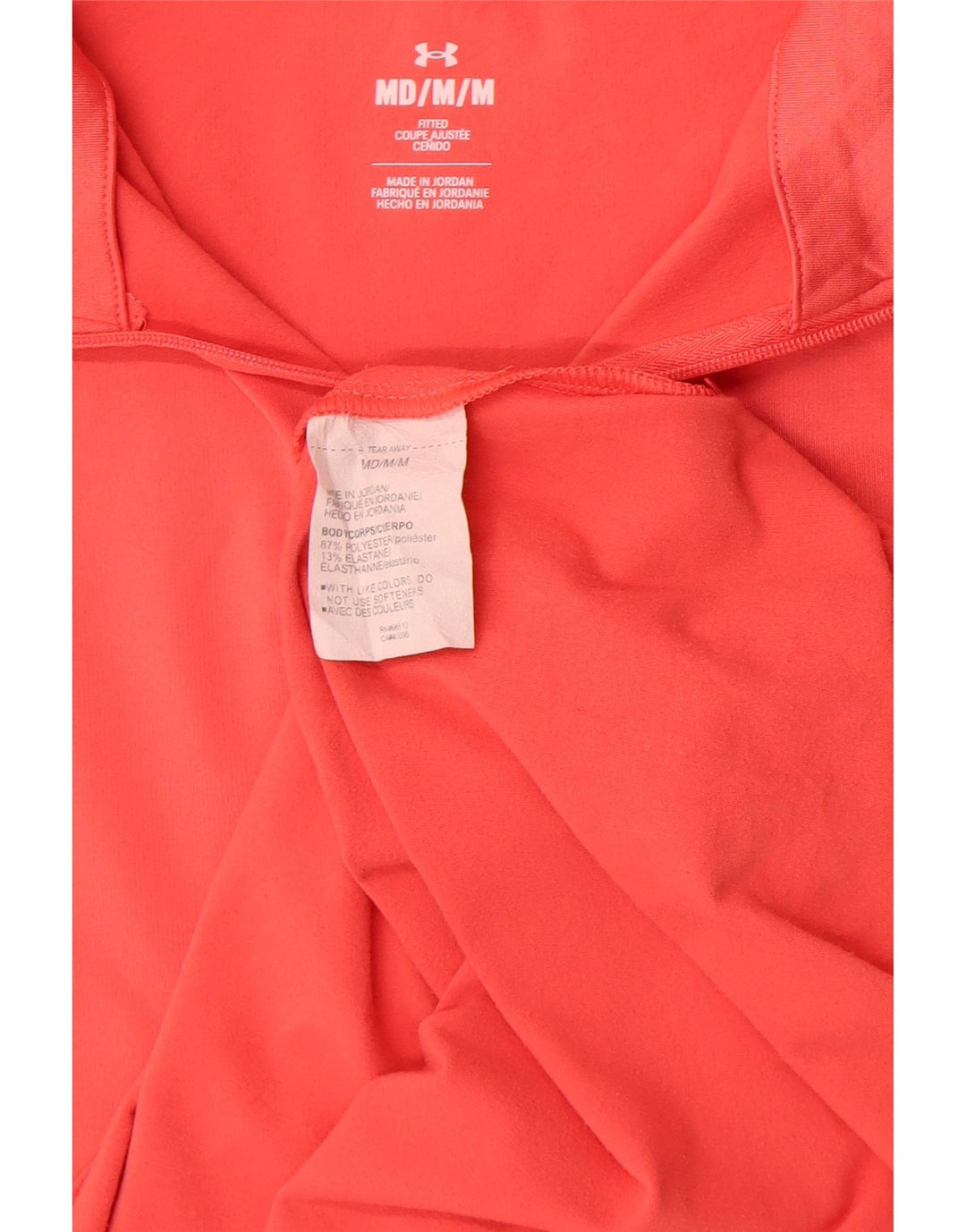 Under Armour Womens Zip Neck Pullover Tracksuit Top UK 12 Medium Pink