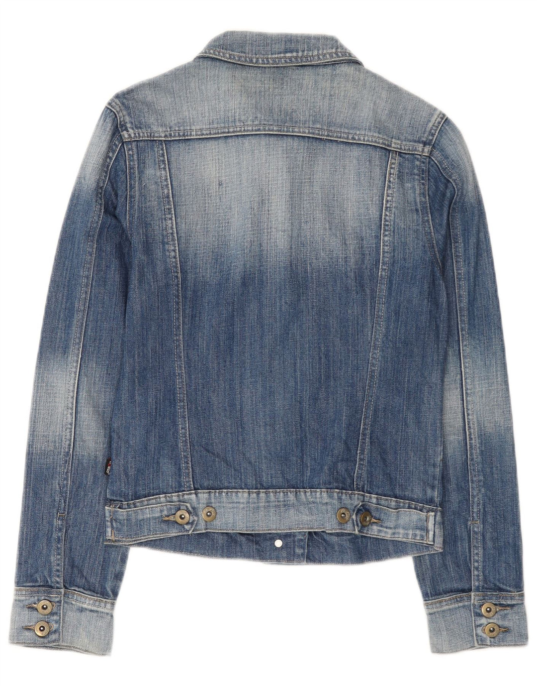 Vintage denimjakke til kvinder UK 12 Medium Blue Cotton