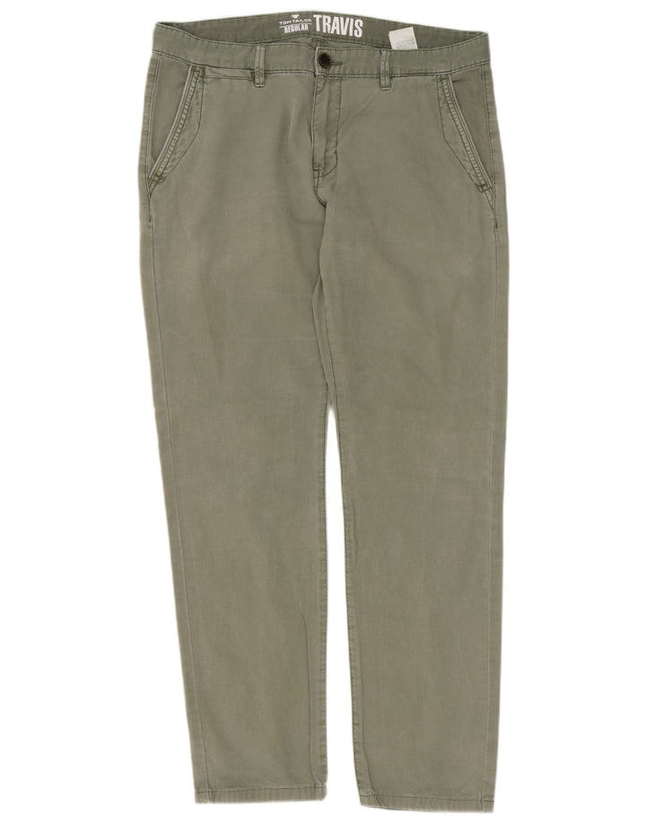 Tom Tailor Herre Regular Fit Chinobukser W34 L32 Khaki Bomuld