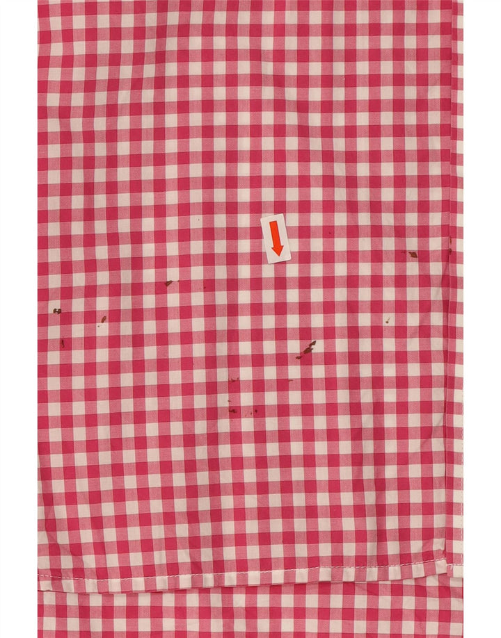 TOMMY HILFIGER Mens Custom Fit Shirt XL Pink Gingham Cotton