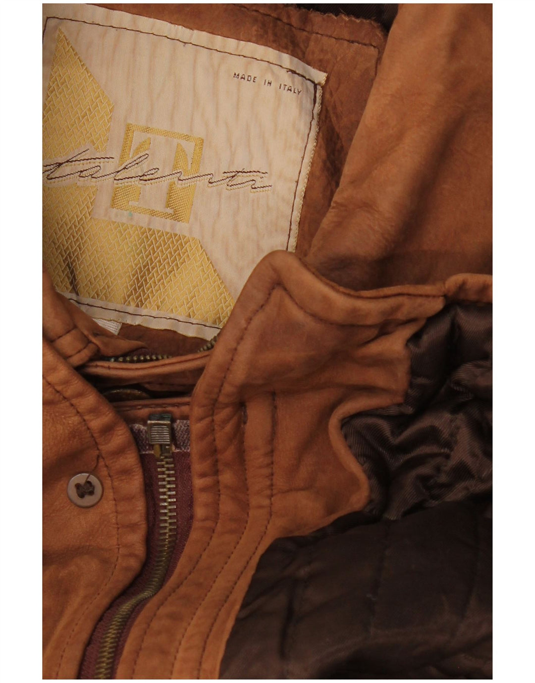 VINTAGE Læderfrakke til mænd UK 42 XL Brun