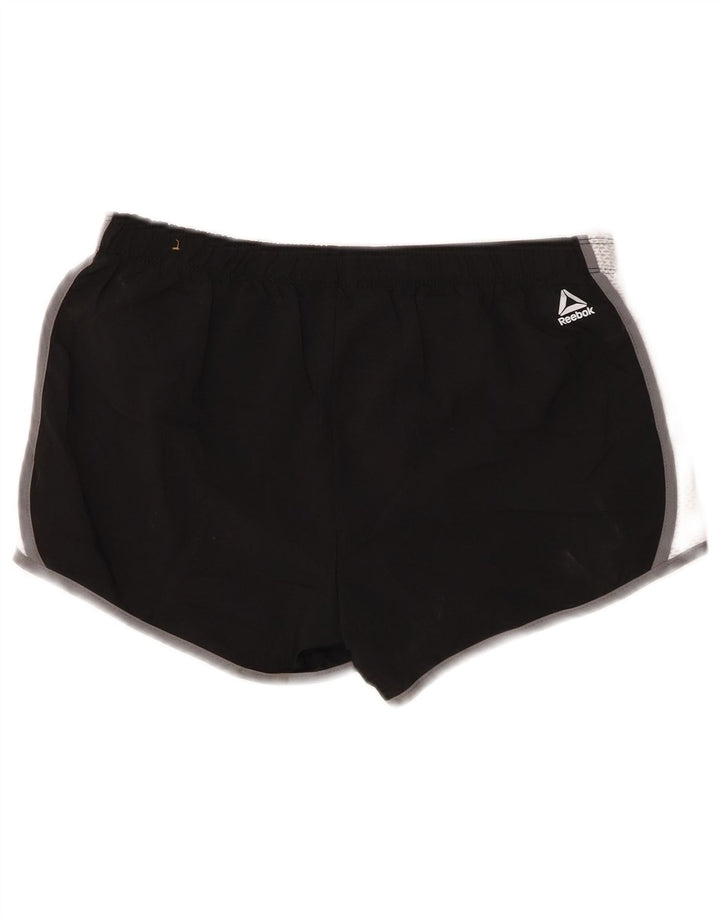 REEBOK Herre grafiske sportsshorts Small Black Colourblock