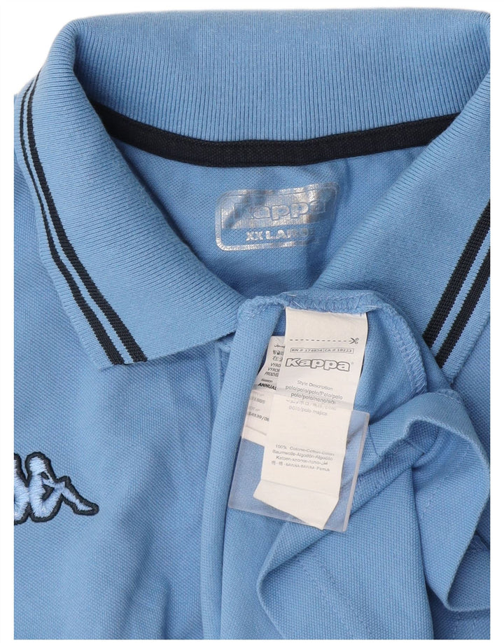 Kappa herre poloshirt 2XL blå bomuld