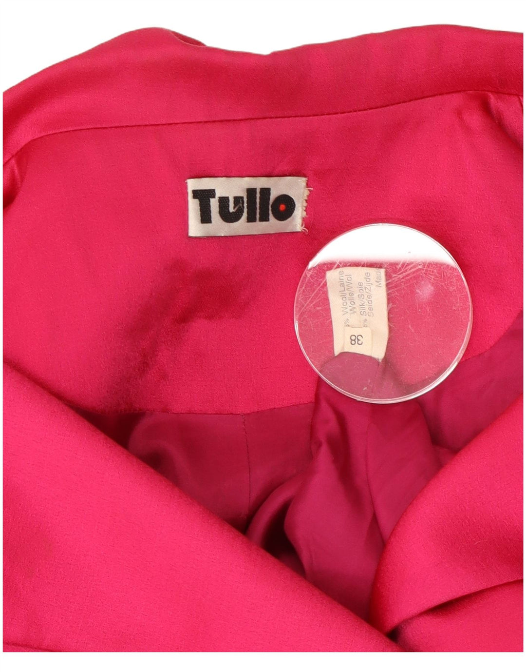 TULLO Dame 3-knaps blazerjakke EU 38 Medium Pink Uld