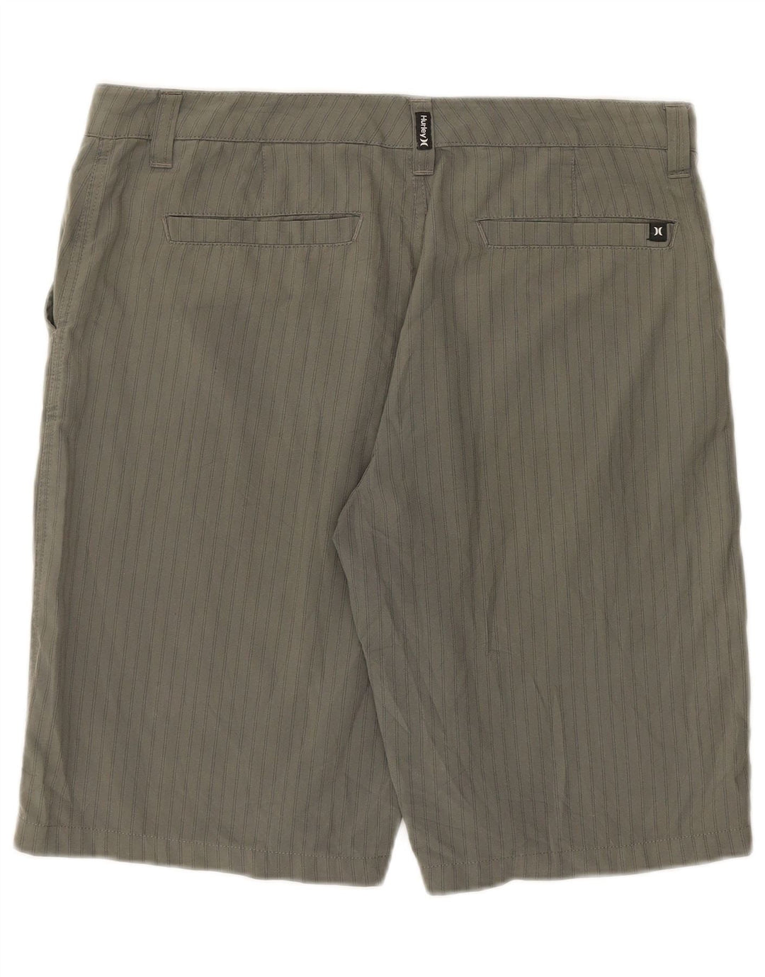 Hurley Herre Chino Shorts Large W34 Gråstribet polyester