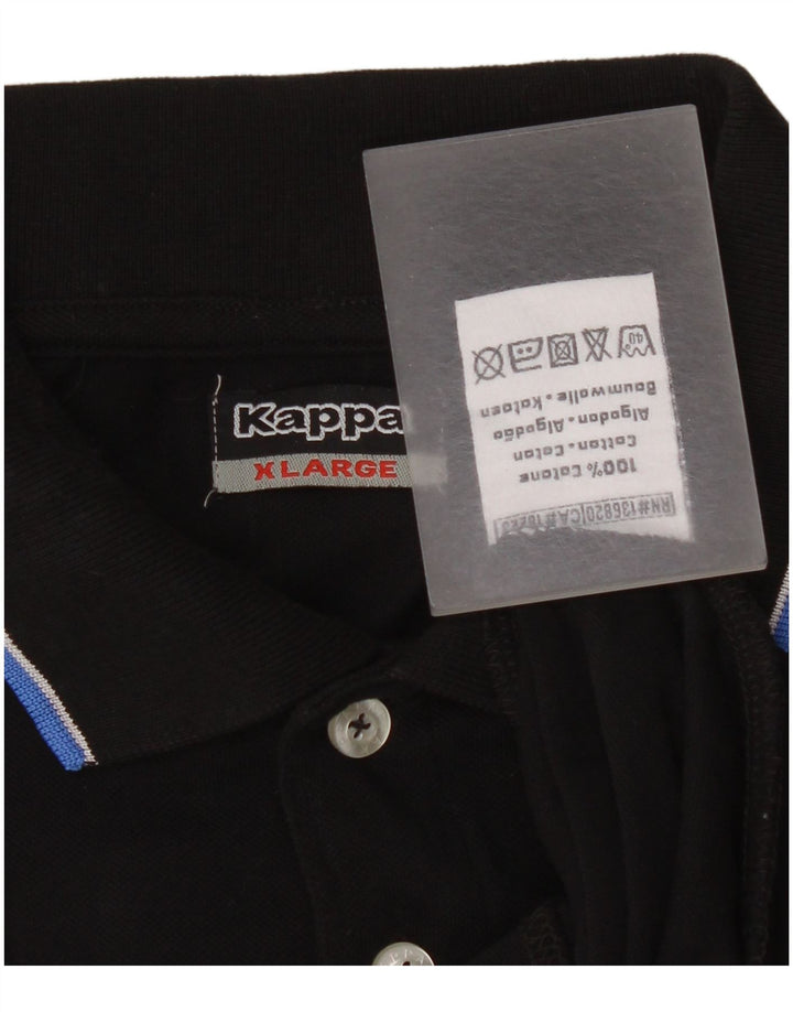 Kappa herre poloshirt XL sort bomuld