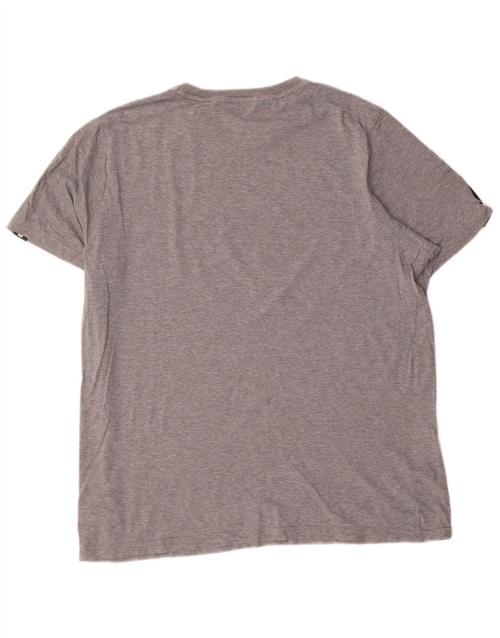 Puma Herre Grafisk T-Shirt Top Stor Grå Colourblock Bomuld
