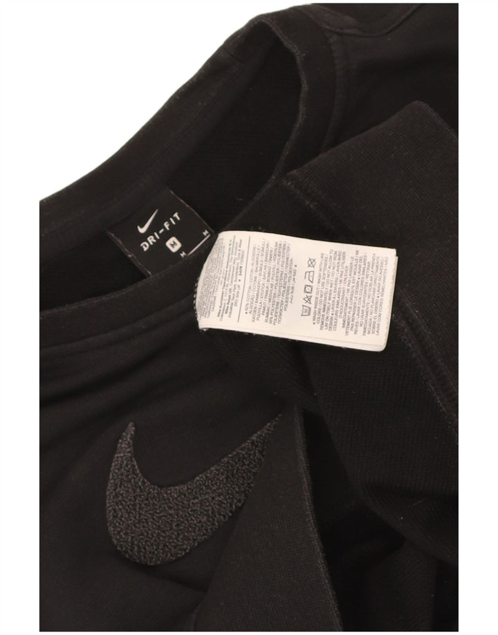 Nike Dame Dri Fit Grafisk Oversized Sweatshirt Jumper UK 14 Medium Sort