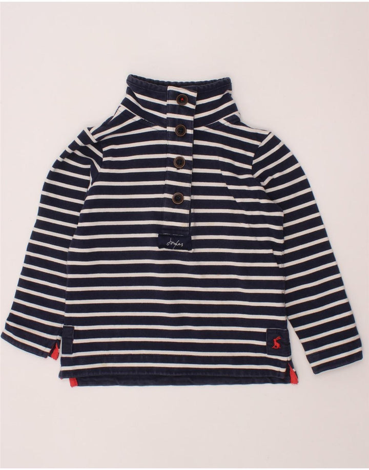 JOULES Piger Sweatshirt med knaphals 3-4 år Marineblå stribet