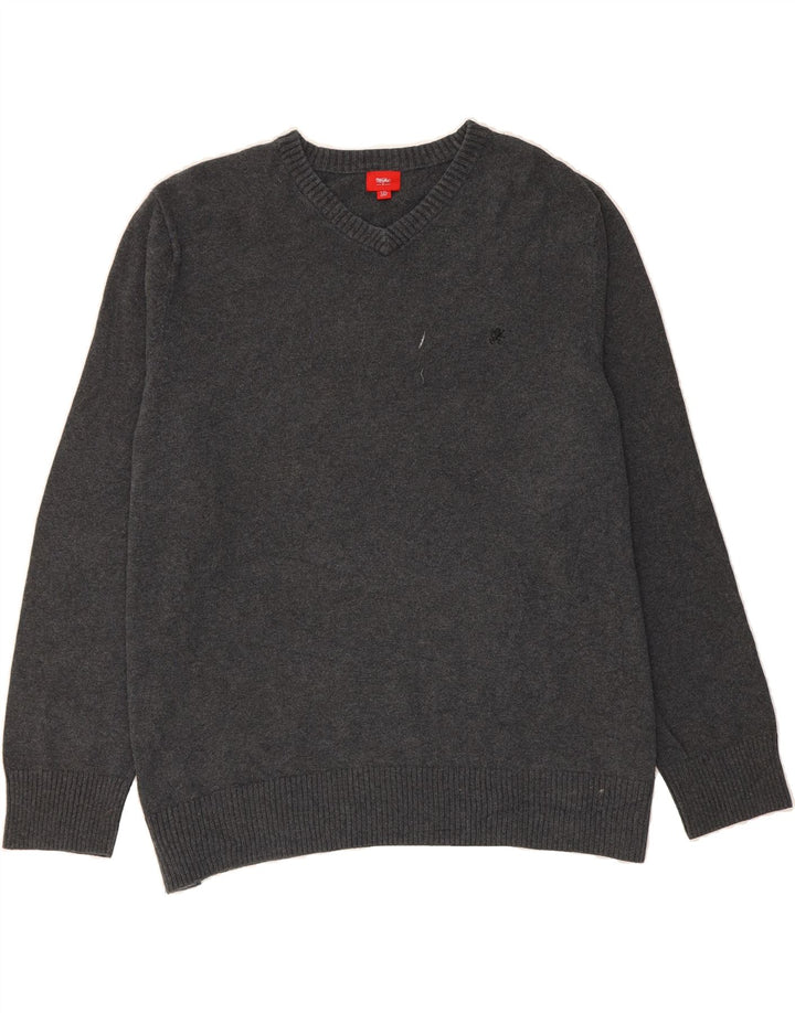 MOSSIMO Mens V-Neck Jumper Sweater 2XL Grey Cotton Vintage Mossimo and Second-Hand Mossimo from Messina Hembry 