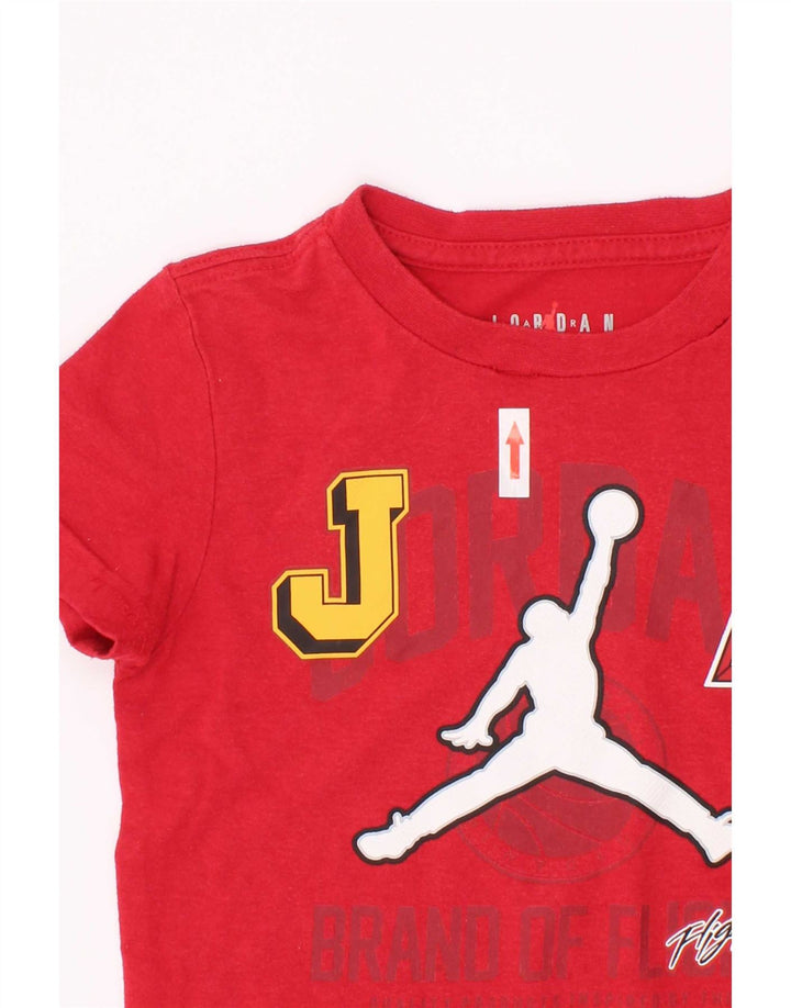 Jordan drenge grafisk t-shirt top 2-3 år rød bomuld
