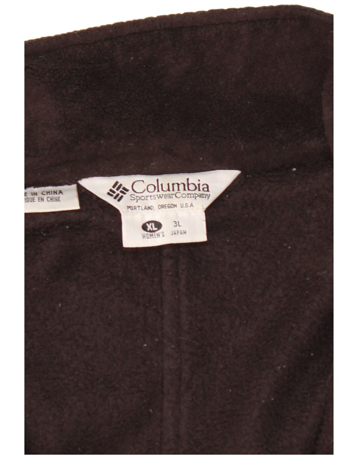 COLUMBIA Womens Titanium Fleece Jacket UK 18 XL Black Colourblock