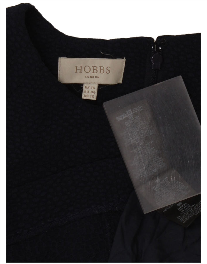Hobbs Womens Shift Dress UK 16 Large Navy Blue Polyester