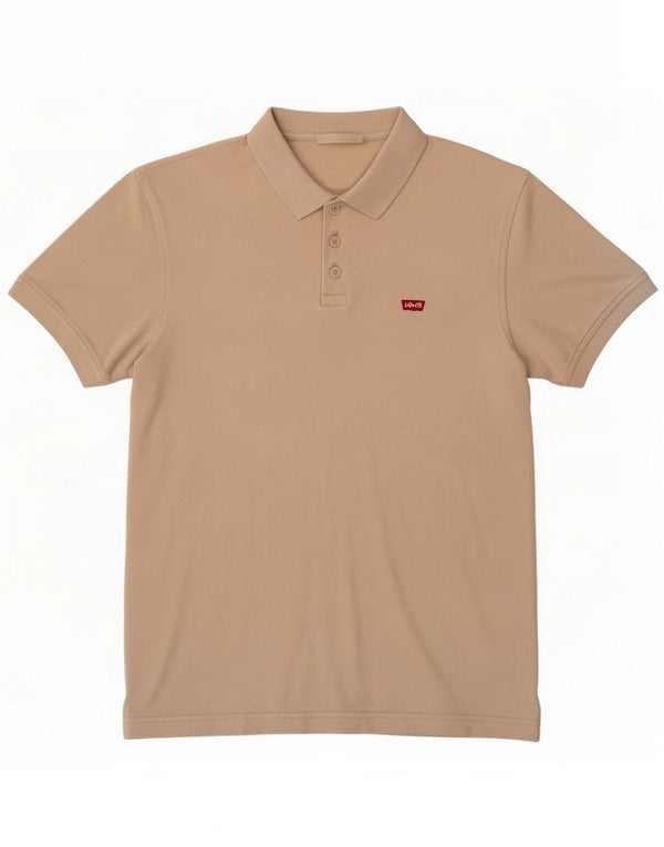 Levi's herre poloshirt med standard pasform Medium beige bomuld