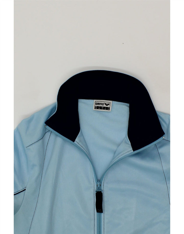 ARENA Womens Tracksuit Top Jacket UK 10 Small Blue Polyester Vintage Arena and Second-Hand Arena from Messina Hembry 