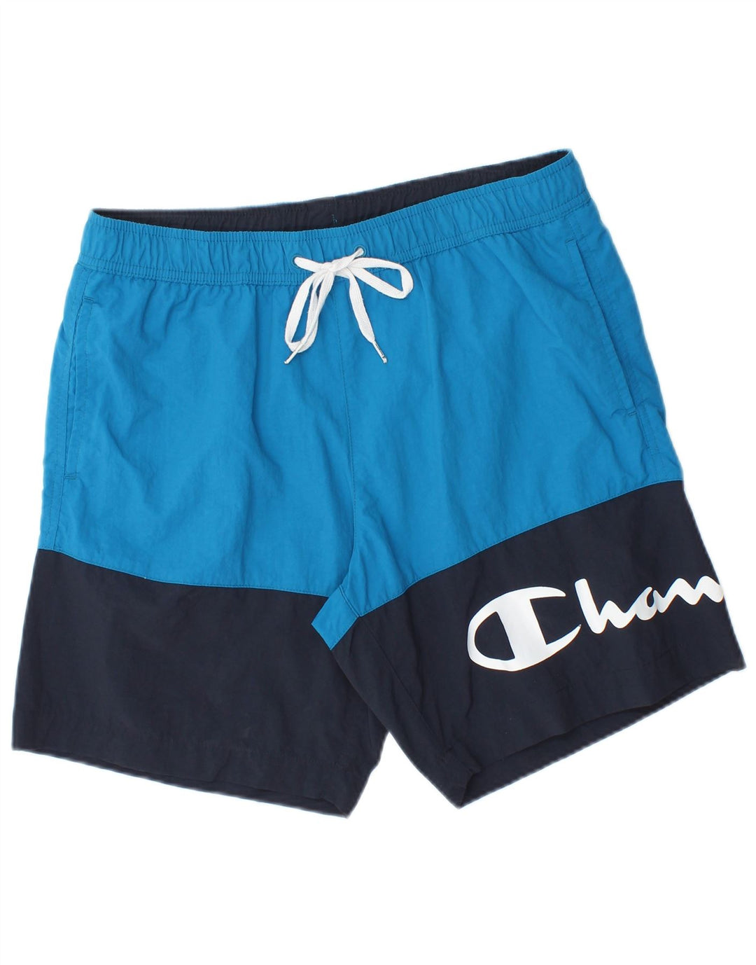 Champion Herre grafiske svømmeshorts Medium Blue Colourblock