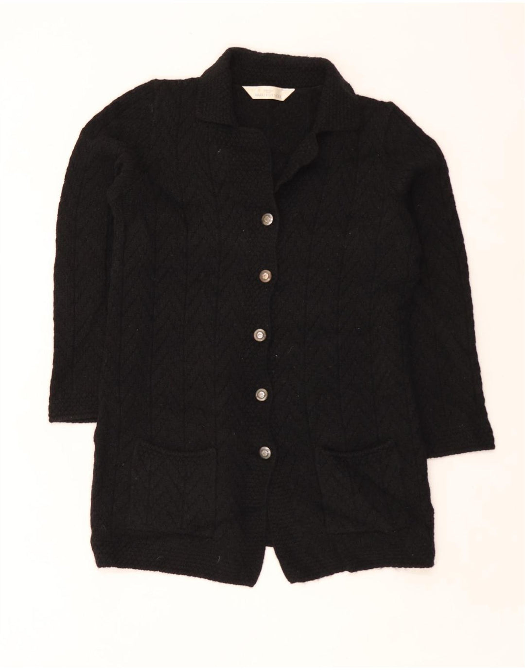 Marks & Spencer Dame St. Michael Cardigan Sweater UK 16 Large Black
