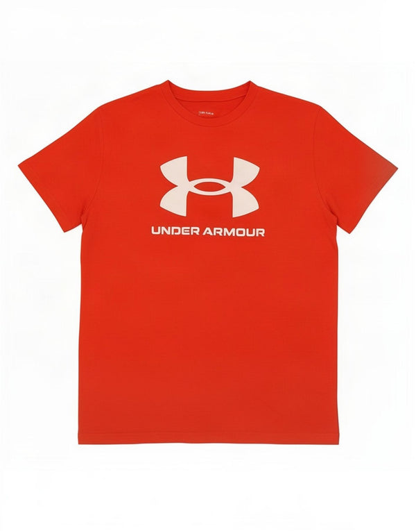 Under Armour Boys Grafisk T-Shirt Top 11-12 År Stor Rød Bomuld