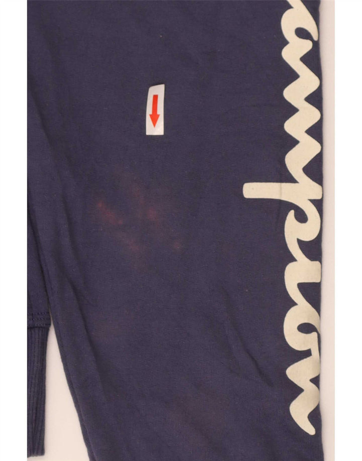 Champion Herre grafisk Regular Fit hættetrøje Jumper Medium Marineblå Bomuld