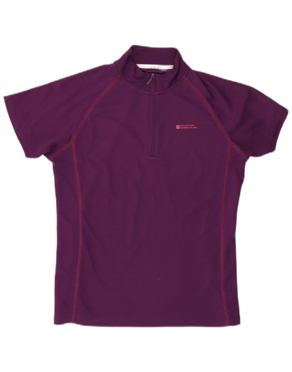 Mountain Warehouse T-shirt med lynlås til kvinder, UK 18 XL Burgundy Polyester