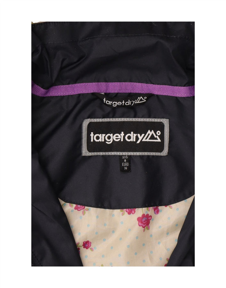 TARGET DRY Womens Hooded Raincoat EU 36 Small Navy Blue Polyester Vintage Target Dry and Second-Hand Target Dry from Messina Hembry 