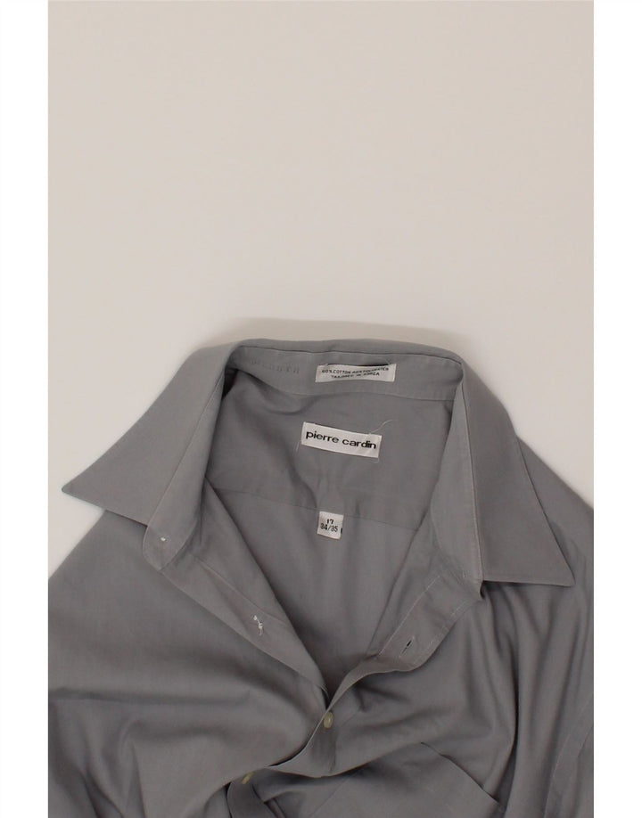 PIERRE CARDIN Mens Shirt Size 17 XL Grey Cotton Vintage Pierre Cardin and Second-Hand Pierre Cardin from Messina Hembry 