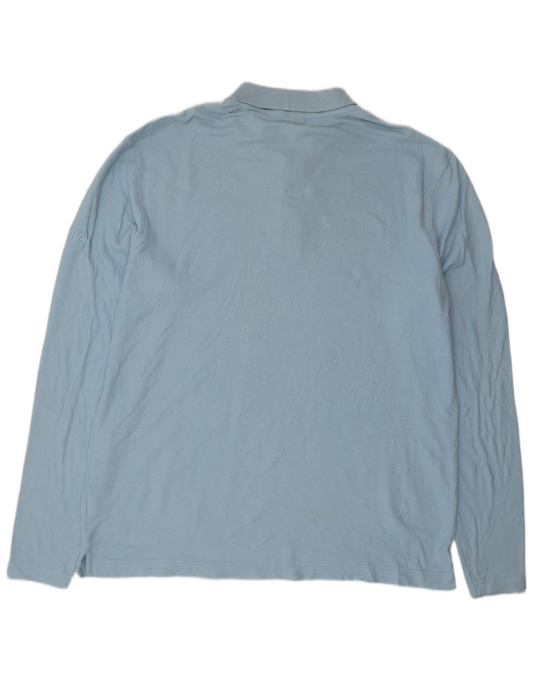 FILA Langærmet Polo Shirt til mænd XL Blå Bomuld