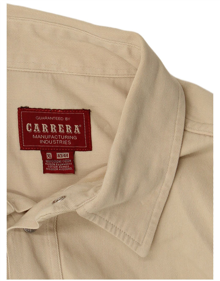 Carrera herreskjorte str. 43/44 XL Beige bomuld