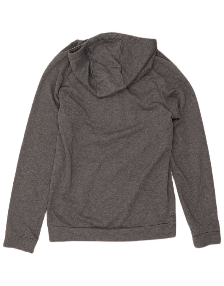 Nike Herre Dri Fit Grafisk Hoodie Jumper Lille Grå Polyester
