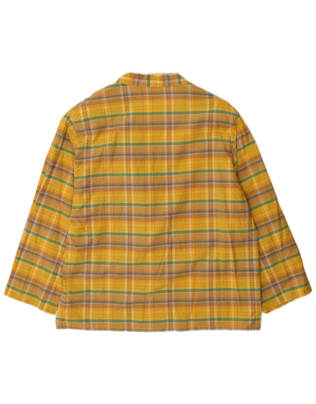 Vintage Dame 2 Button Oversized Blazer Jacket UK 14 Medium Yellow Check