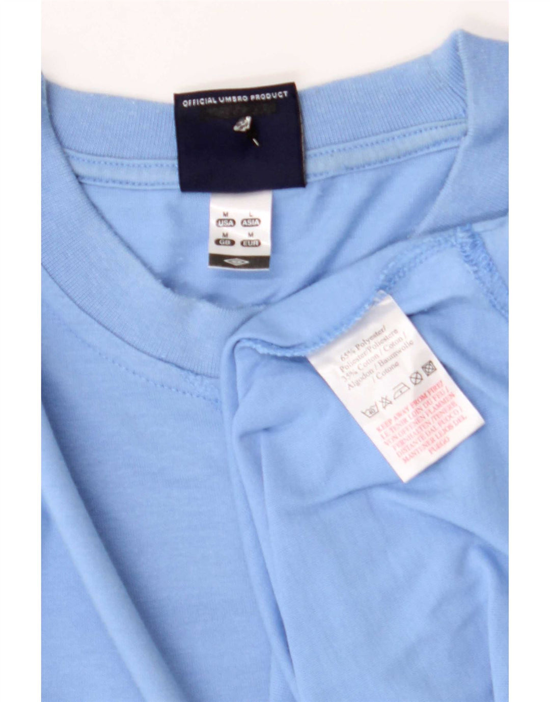 Umbro Herre T-Shirt Top Medium Blå Polyester