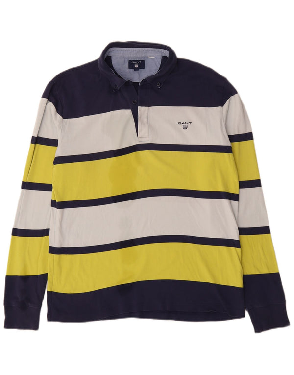 Gant Langærmet Rugby Polo Shirt Medium Flerfarvet stribet bomuld