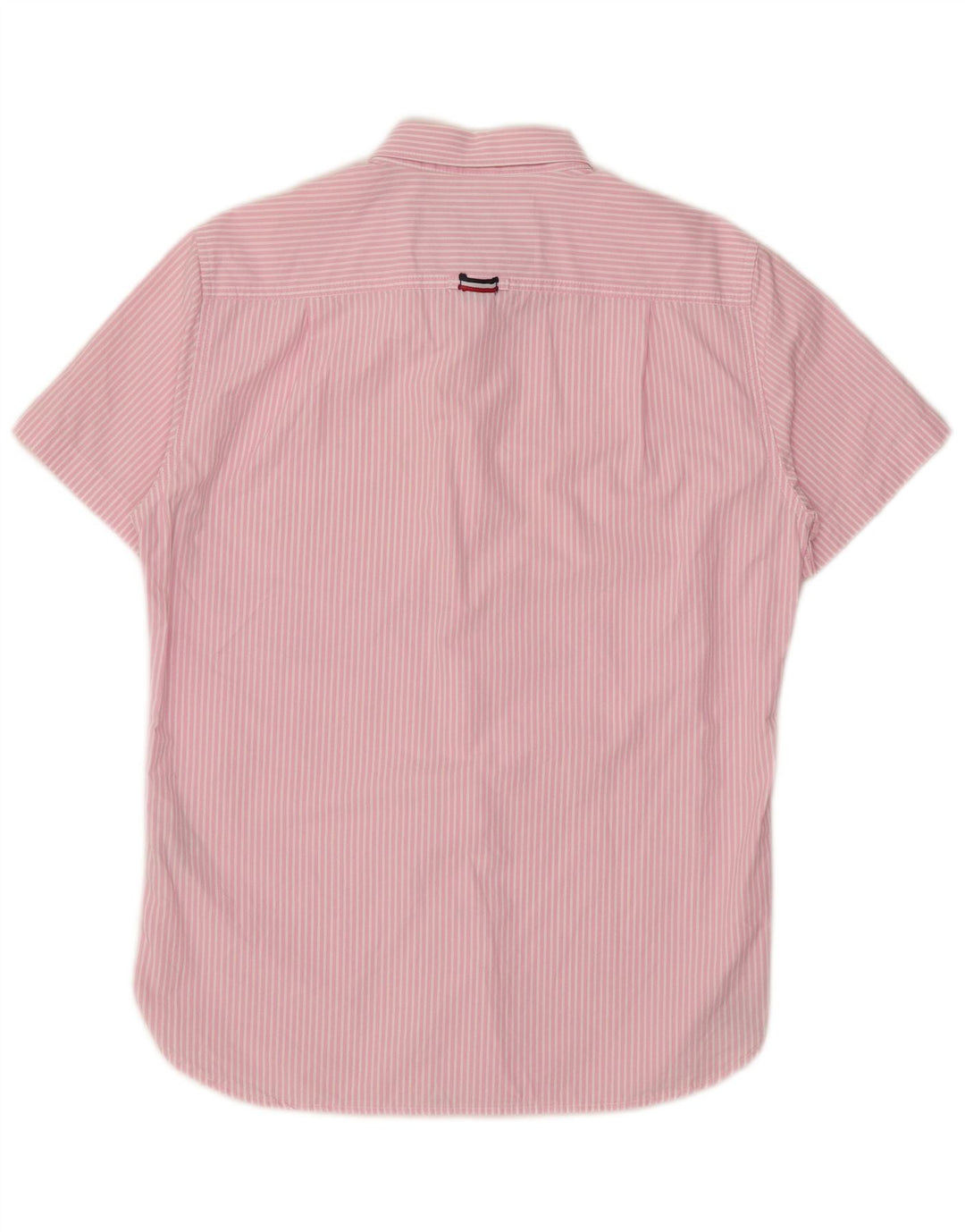Superdry Kortærmet Herreskjorte Stor Pink Stribet Bomuld
