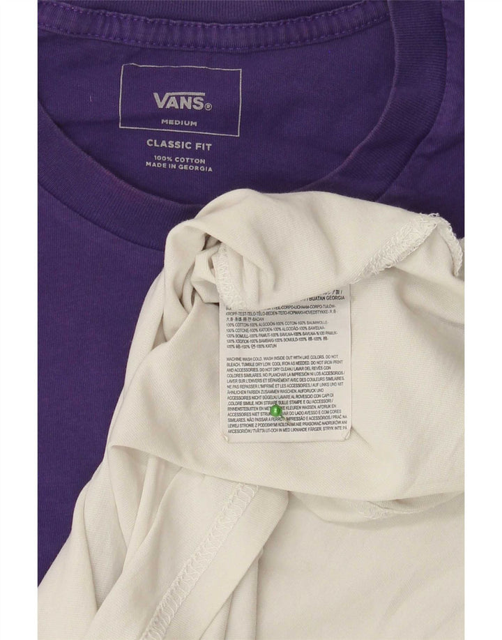 Vans Herre Classic Fit T-Shirt Top Medium White Colourblock Bomuld