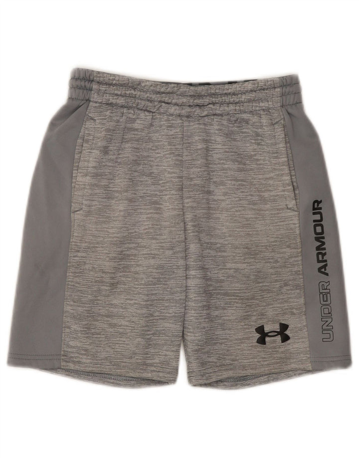 Under Armour drenge grafiske sportsshorts 9-10 år Medium grå flækkede