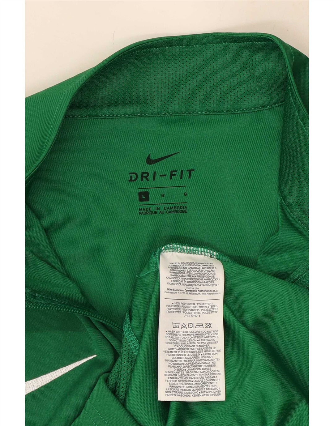 Nike Herre Dri Fit Grafisk træningsdragt Topjakke Stor Grøn Polyester