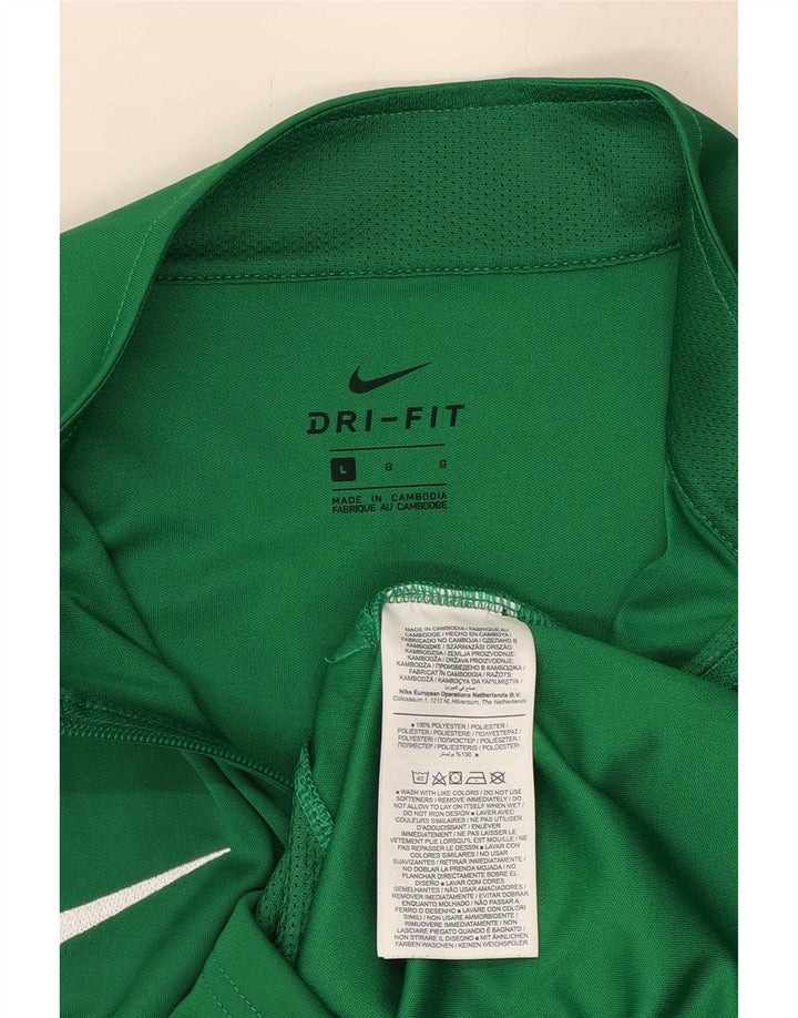 Nike Herre Dri Fit Grafisk træningsdragt Topjakke Stor Grøn Polyester