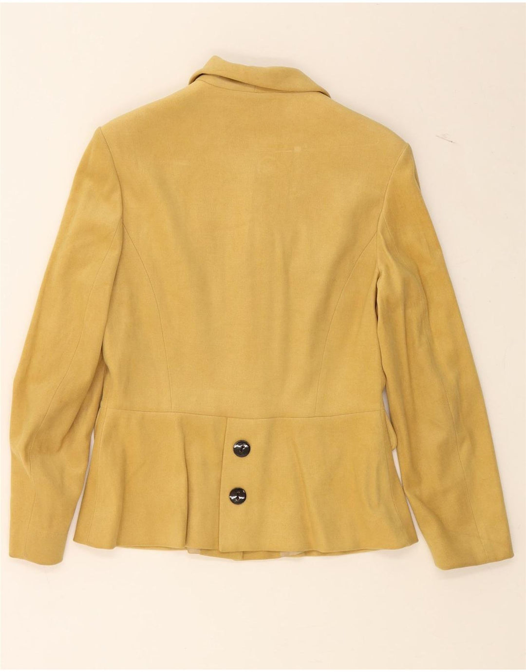 ELISA LANDRI Womens 4 Button Blazer Jacket UK 10 Small Yellow Viscose Vintage Elisa Landri and Second-Hand Elisa Landri from Messina Hembry 