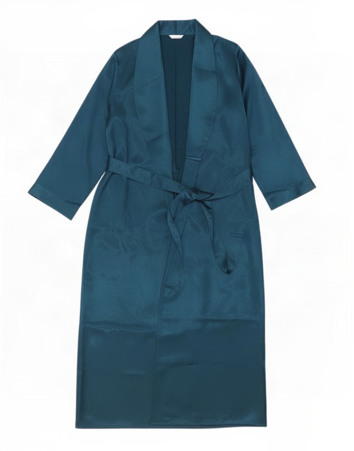 Marks & Spencer Dame Robe Maxi Dress UK 8/10 Small Blue Polyester