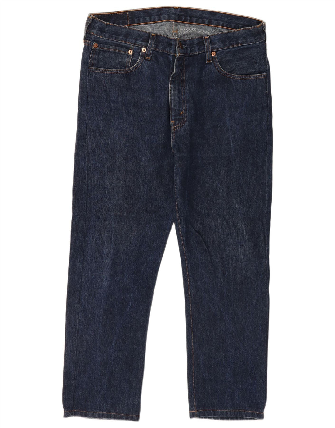 Levi's Herre 751 Cropped Straight Jeans W36 L25 Navy Blue