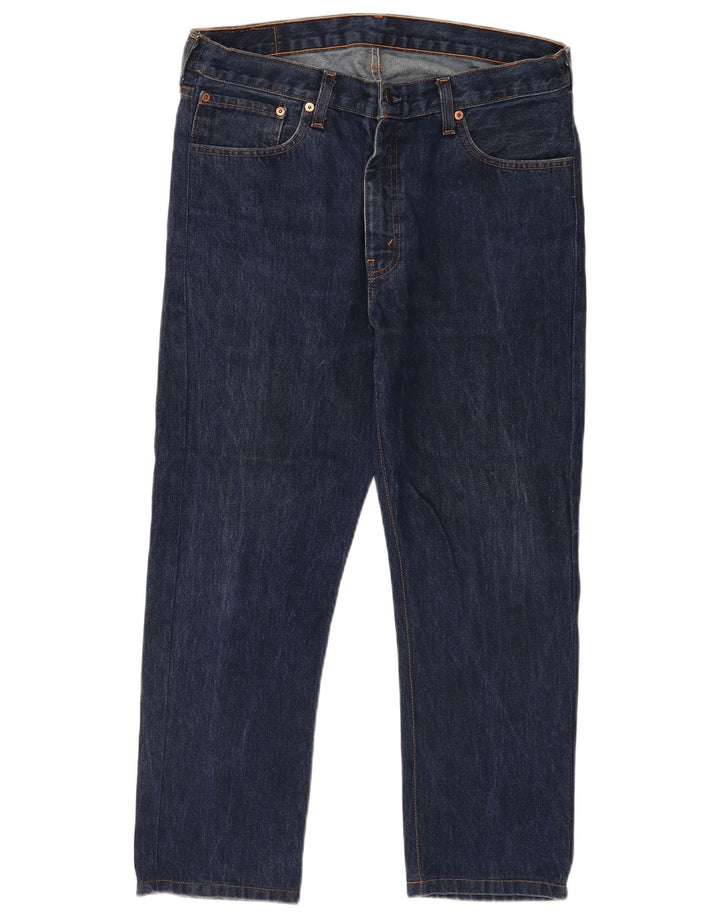 Levi's Herre 751 Cropped Straight Jeans W36 L25 Navy Blue