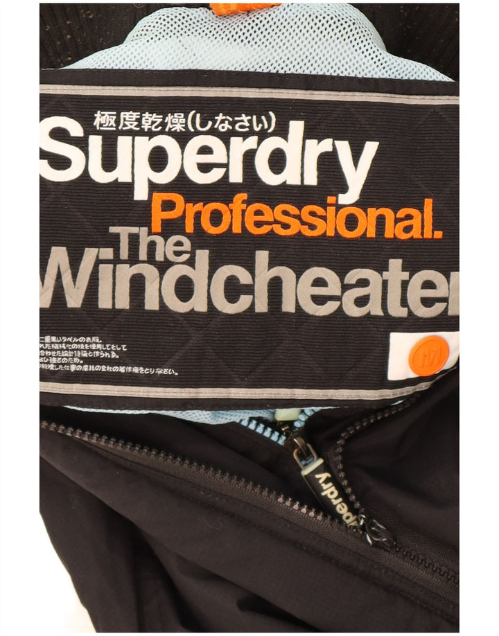 Superdry Herre The Windcheater Graphic Windbreaker Jacket UK 38 Medium Black