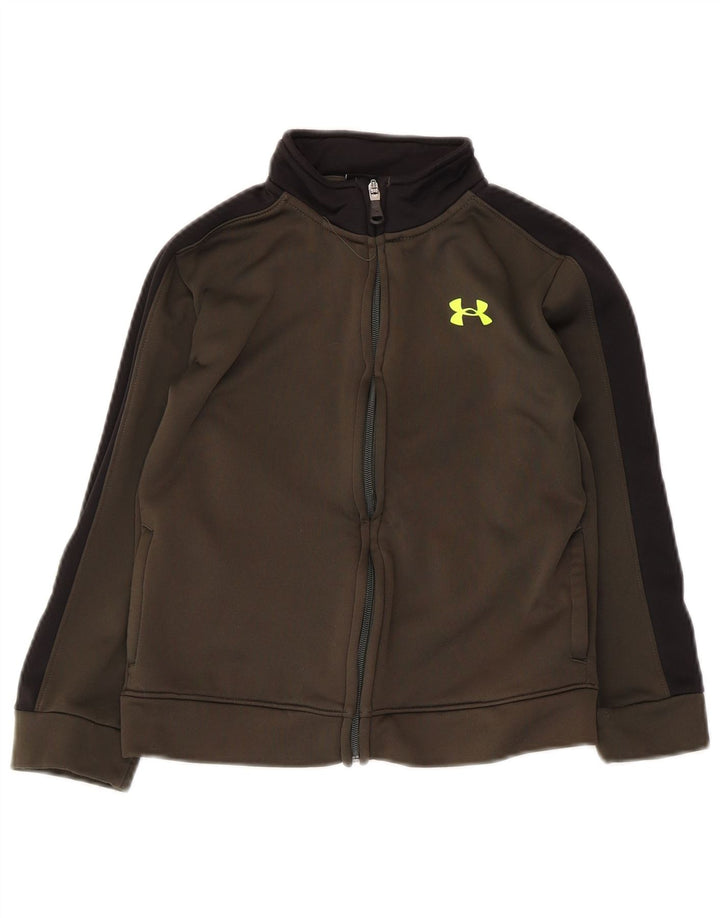 Under Armour Boys træningsdragt topjakke 6-7 år Khaki Colourblock