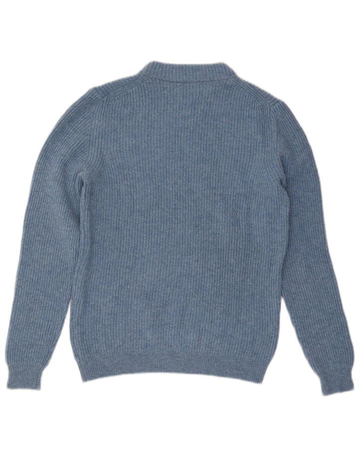 Massimo Dutti Herre Turtle Neck Jumper Sweater Medium Blue Wool