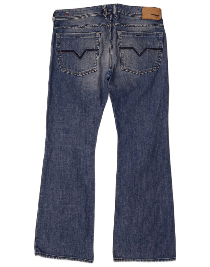 DIESEL Herre Zathan Bootcut Jeans W32 L30 Blå Bomuld