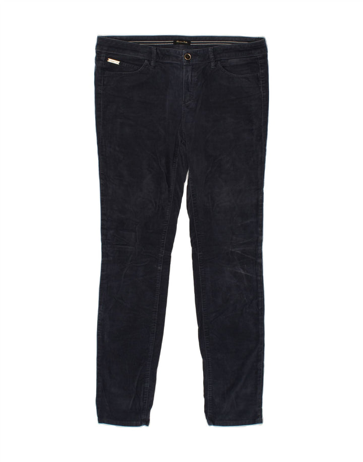 MASSIMO DUTTI Womens Casual Trousers EU 42 Large W32 L31 Navy Blue Vintage Massimo Dutti and Second-Hand Massimo Dutti from Messina Hembry 